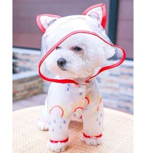 HP 🐾Rainbow Print Pet Raincoat 🐩